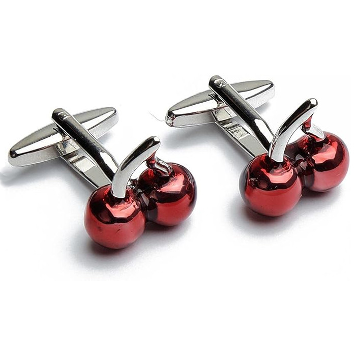 Bouton de manchette Cerise